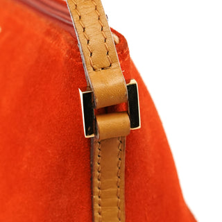 039 1103 Orange Suede Boat Pochette