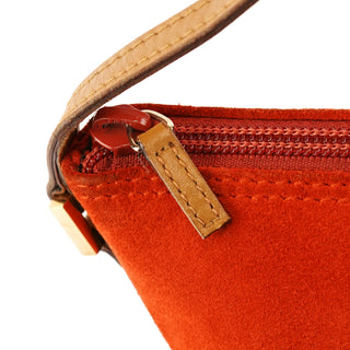 039 1103 Orange Suede Boat Pochette