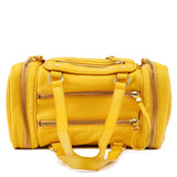 Yellow Leather Boston Bag