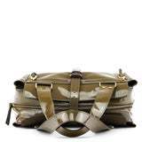 Khaki Green Patent Leather Mabel Boston Bag