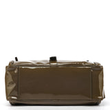 Khaki Green Patent Leather Mabel Boston Bag
