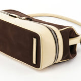 Fall 2000 Brown Beige Canvas Frame Shoulder Bag