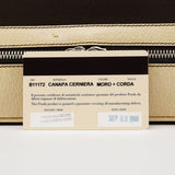 Fall 2000 Brown Beige Canvas Frame Shoulder Bag