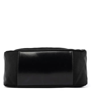Black Nylon Bamboo Shoulder Bag