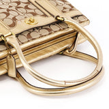 11062 Beige Gold Signature Hamptons Tote Bag