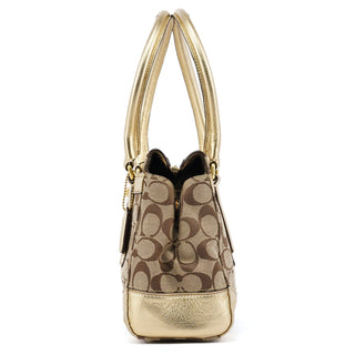 11062 Beige Gold Signature Hamptons Tote Bag