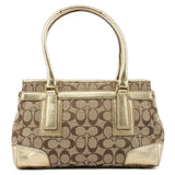 11062 Beige Gold Signature Hamptons Tote Bag