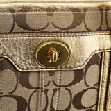 11062 Beige Gold Signature Hamptons Tote Bag