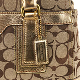 11062 Beige Gold Signature Hamptons Tote Bag