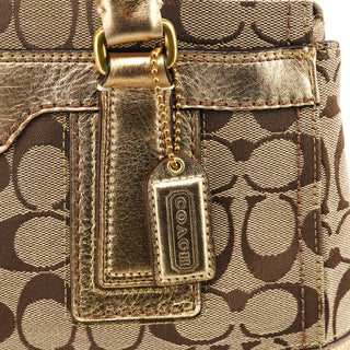 11062 Beige Gold Signature Hamptons Tote Bag