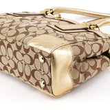 11062 Beige Gold Signature Hamptons Tote Bag