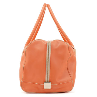 Orange Leather Madeleine Boston Bag