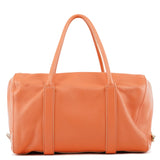Orange Leather Madeleine Boston Bag