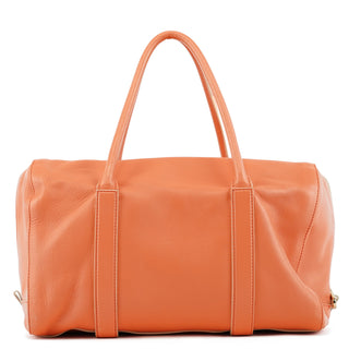 Orange Leather Madeleine Boston Bag