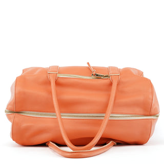 Orange Leather Madeleine Boston Bag