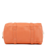 Orange Leather Madeleine Boston Bag