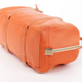 Orange Leather Madeleine Boston Bag