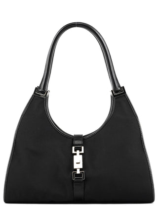 002 1067 Black Nylon Jackie Shoulder Bag