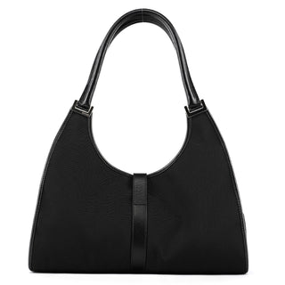 002 1067 Black Nylon Jackie Shoulder Bag