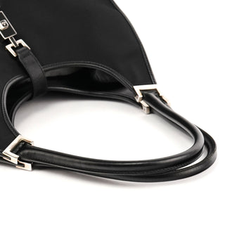 002 1067 Black Nylon Jackie Shoulder Bag