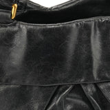 Black Leather Classic Q 2-Way Bag