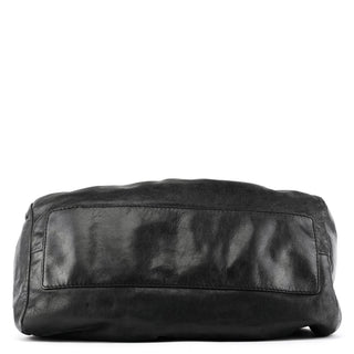 Black Leather Classic Q 2-Way Bag