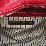 Pink Leather Multi-Pocket Camera Tote Bag