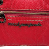Pink Leather Multi-Pocket Camera Tote Bag