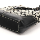 6824 Grey Black Signature Soho Shoulder Bag