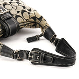 6824 Grey Black Signature Soho Shoulder Bag