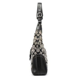 6824 Grey Black Signature Soho Shoulder Bag