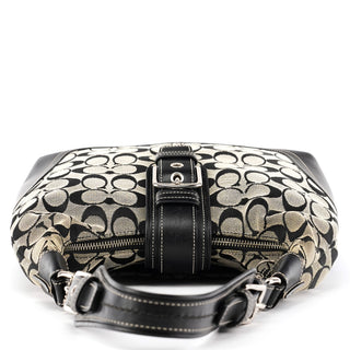 6824 Grey Black Signature Soho Shoulder Bag