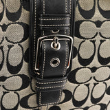 6824 Grey Black Signature Soho Shoulder Bag