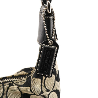 6824 Grey Black Signature Soho Shoulder Bag