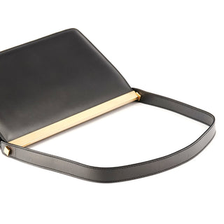 001 2058 Anthracite Leather Frame Shoulder Bag