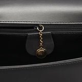 001 2058 Anthracite Leather Frame Shoulder Bag