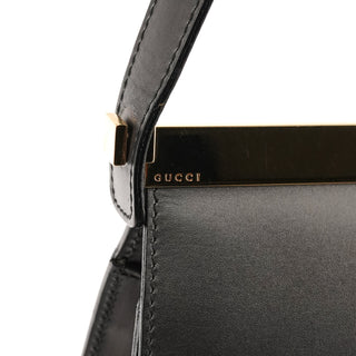 001 2058 Anthracite Leather Frame Shoulder Bag