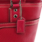F13959 Pink Leather Turnlock Tote Bag