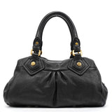 Black Leather Classic Q Baby Groovee Bowling Bag