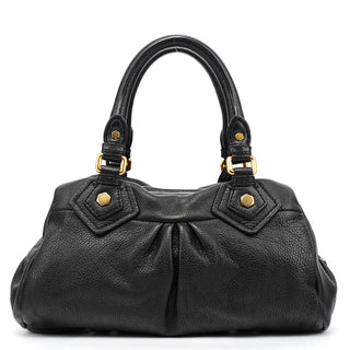 Black Leather Classic Q Baby Groovee Bowling Bag