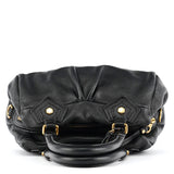 Black Leather Classic Q Baby Groovee Bowling Bag