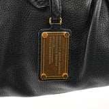 Black Leather Classic Q Baby Groovee Bowling Bag