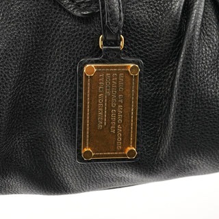 Black Leather Classic Q Baby Groovee Bowling Bag