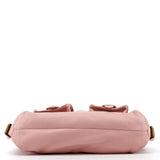Cargo Pocket Tote Bag aus Leder in Hellrosa