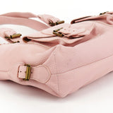 Cargo Pocket Tote Bag aus Leder in Hellrosa