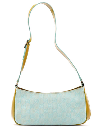 001 4152 Light Blue Yellow GG Shoulder Bag