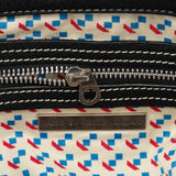 Black Leather Pocket 2-Way Bag