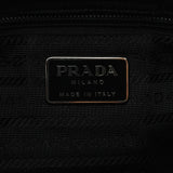 B8362 Black Tessuto Impuntu Plastic Chain Shoulder Bag