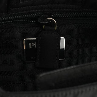 B8362 Black Tessuto Impuntu Plastic Chain Shoulder Bag