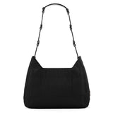 B8362 Black Tessuto Impuntu Plastic Chain Shoulder Bag